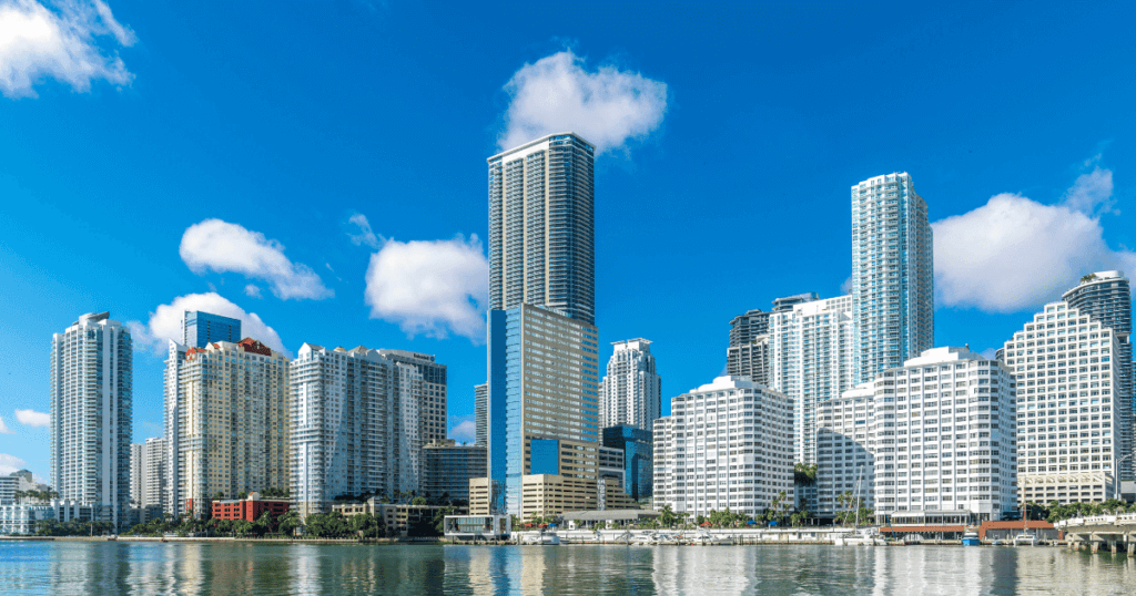 sunny miami skyline